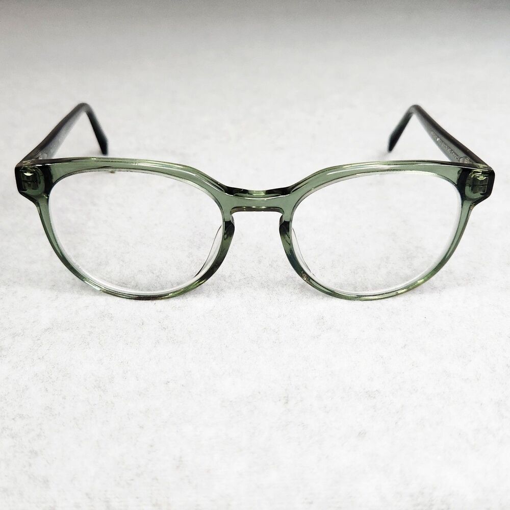 Warby Parker Wright M 712 Eyeglasses Green Round Frames 51-19-140
